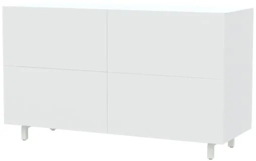 Weisser Schrank mit höhenverstellbarem Tisch
