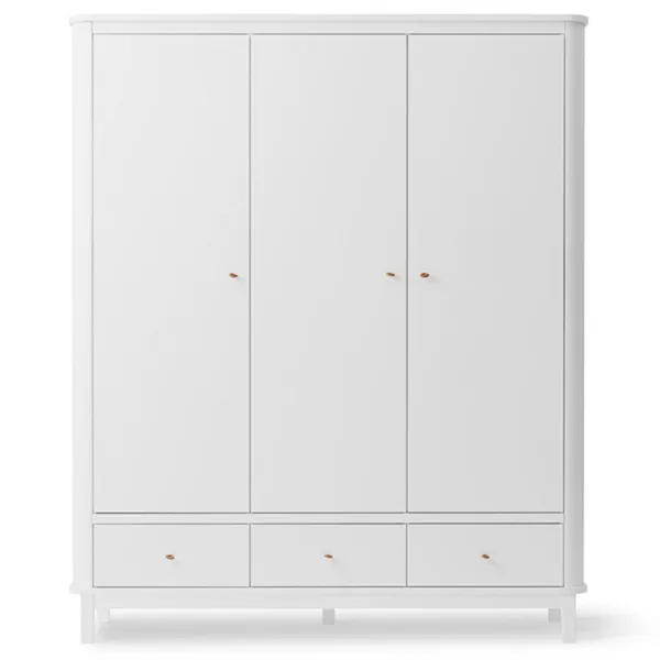 Oliver Furniture Wood Kleiderschrank 3 Türen Weiss
