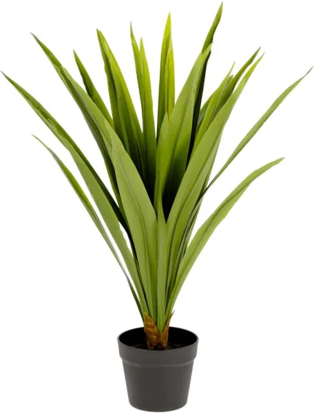Yucca, Kunstpflanze, grün/schwarz, H80x60x60 cm