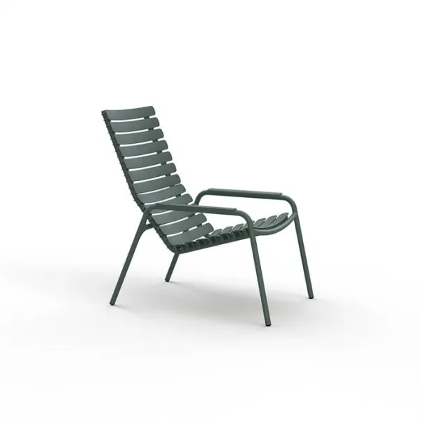 HOUE ReCLIPS Loungesessel aus recyceltem Kunststoff - Olive Green