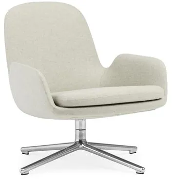 Normann Copenhagen Era Sessel Niedrig mit Drehfuss Aluminium/Main Line Flax MLF20