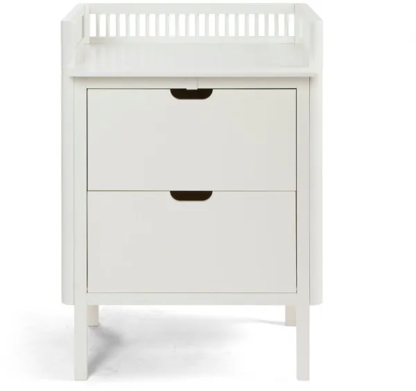 Wickeltisch mit Schubladen - weiss FSC®