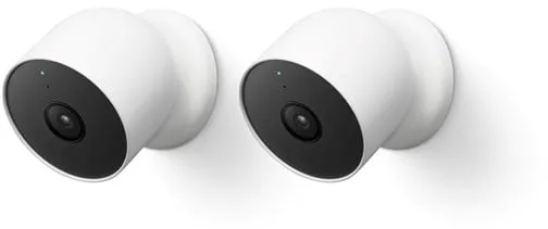 Google Nest Cam - Batteriebetriebene Aussen-/Innen-Sicherheitskamera 2er-Pack