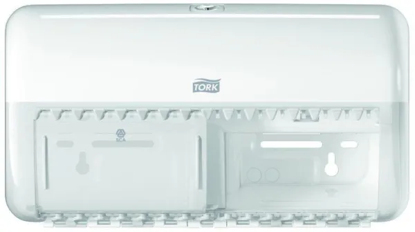 Tork Twin Spender, für Toilettenpapier, 2 Rollen, weiss, T4