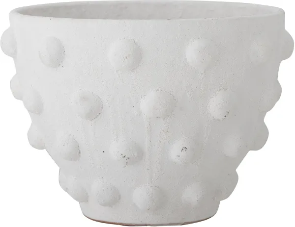 BLOOMINGVILLE Rokiya Deko Blumentopf, Weiss, Terrakotta
