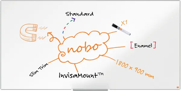 Nobo Impression Pro emailliertes Whiteboard 180x90cm weiss