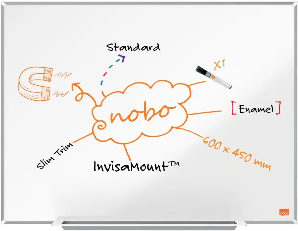 Nobo Impression Pro emailliertes Whiteboard 60x45cm weiss